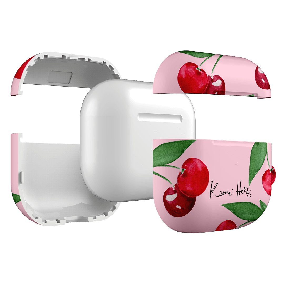 Premium Cherry Rose AirPods Case - Cute Floral Design Protective Cover for AirPods 1/2/3/Pro - Perfect Gift for Women & Girls, Ideal for Travel, Work & Daily Use