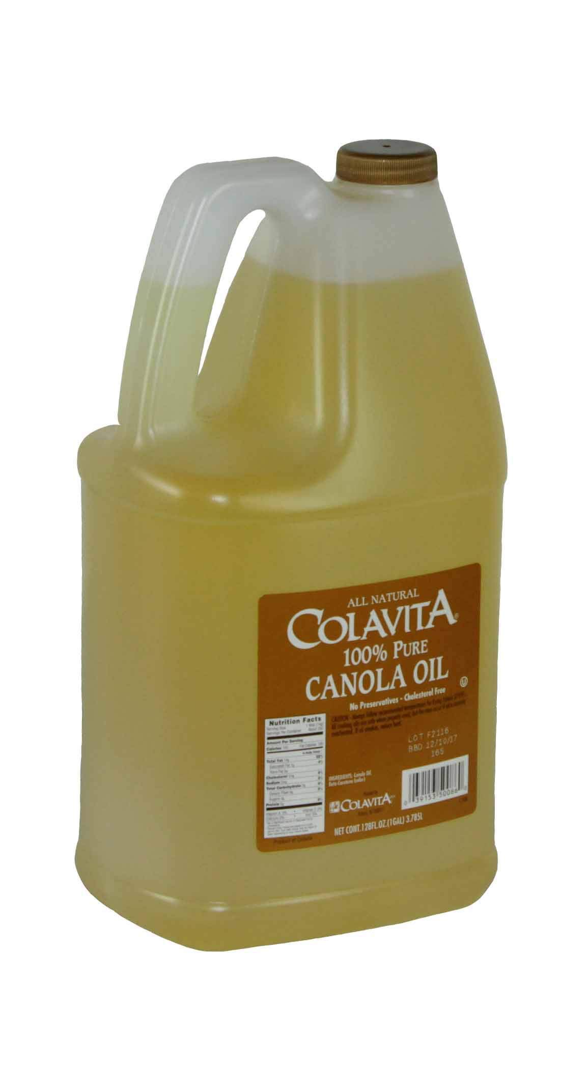 Colavita 100% Pure Canola Oil - 1 Gallon (6 Pack) | Healthy Cooking & Frying Oil for Restaurants, Home Kitchens & Baking
