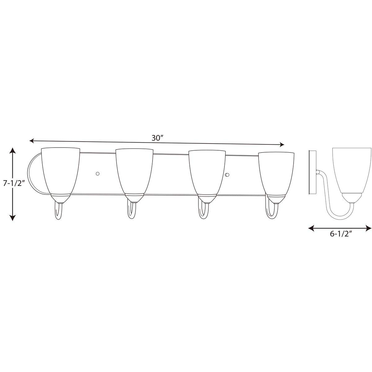 Progress Lighting P2709-15 Gather Bath & Vanity Light Fixture - Polished Chrome Finish - Perfect for Bathroom Vanity, Powder Room & Dressing Area Lighting