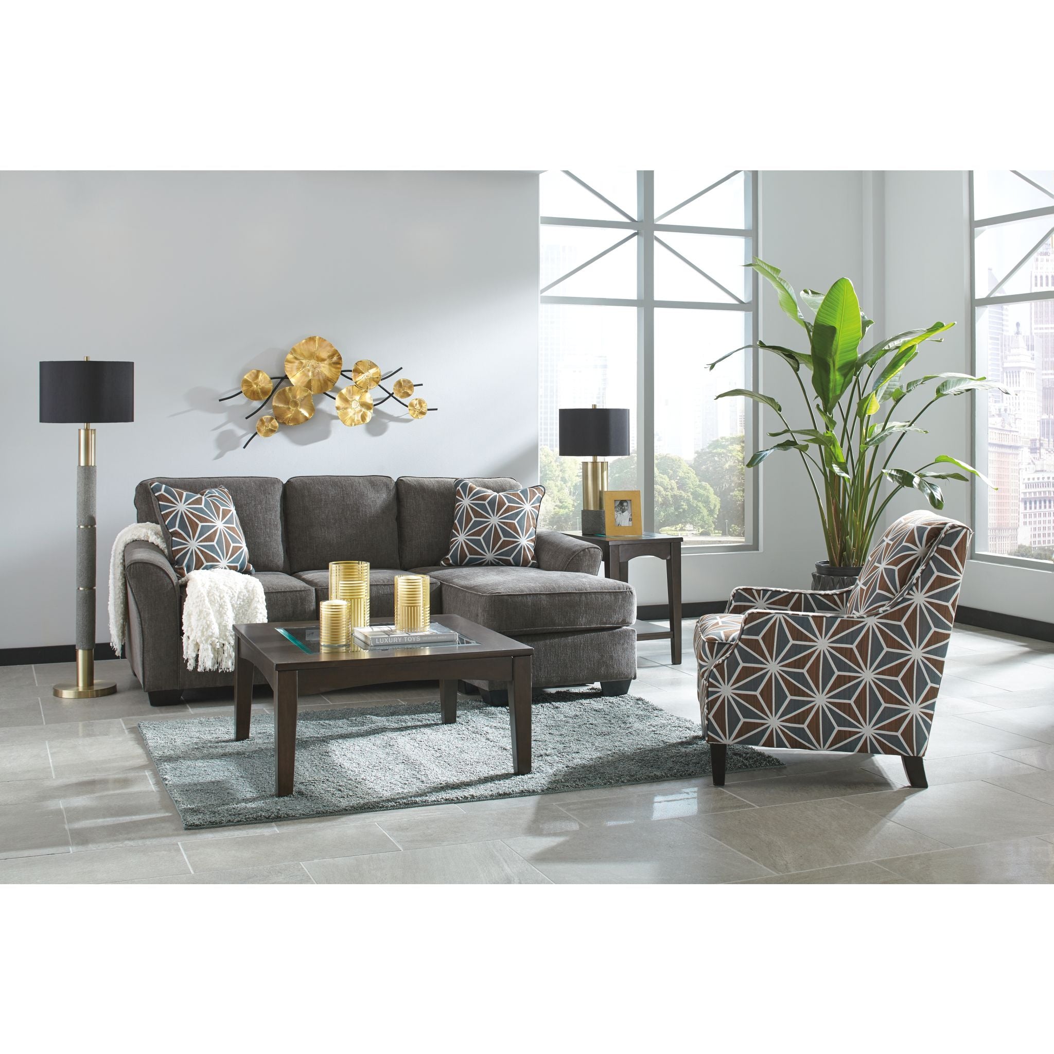 Brise Queen Sofa Chaise Sleeper - Convertible Sectional Couch with Pull-Out Bed for Living Room, Guest Room & Small Spaces - Modern Comfortable Upholstered Furniture