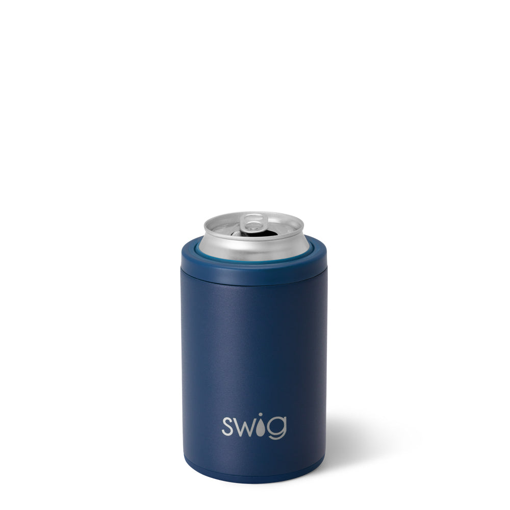 Premium Navy Blue Can & Bottle Cooler - 12oz Insulated Sleeve for Beer, Soda & Beverages - Perfect for Picnics, BBQs, Beach & Outdoor Parties