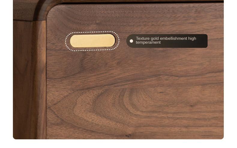 Premium Black Walnut Solid Wood Storage Cabinet with Drawers - Handcrafted Dresser for Bedroom, Living Room & Office Organization