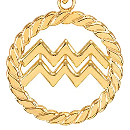 14k Yellow Gold Aquarius