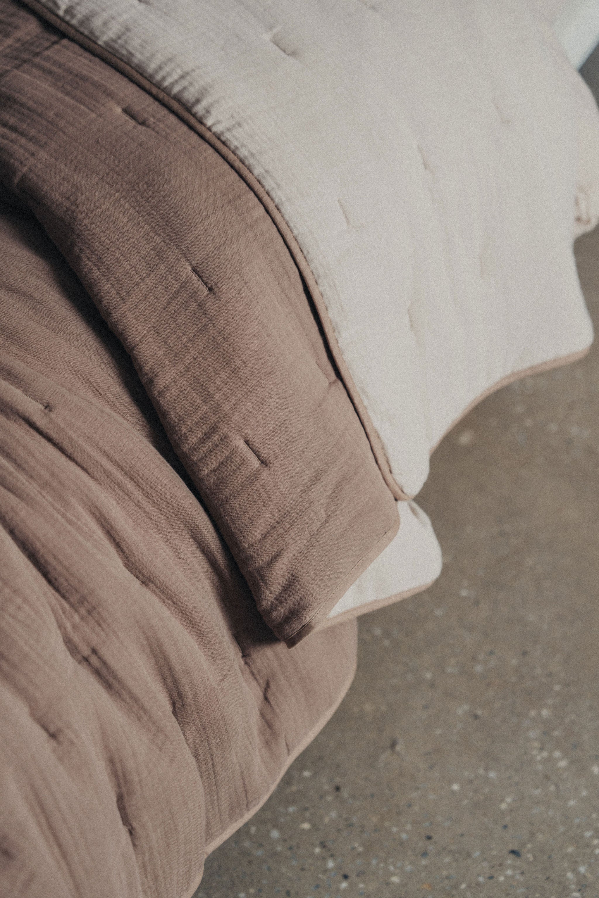 Enes Quilted Bed Cover - Soft Taupe Luxury Bedspread for Queen Size Bed | Perfect for Cozy Bedroom Decor & Guest Room Styling