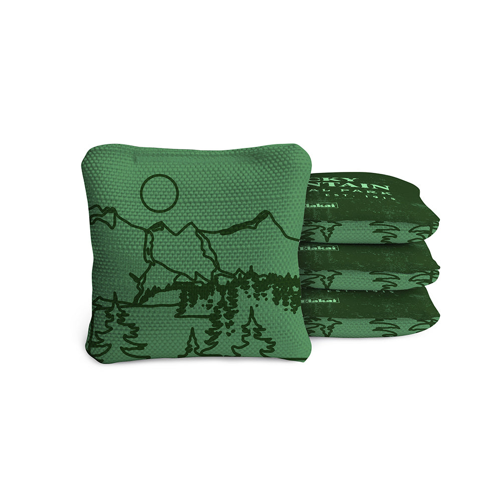 Premium Rocky Mountain National Park Cornhole Bags - Travel Size Bean Bags for Outdoor Games, Picnics, Camping & Tailgating Parties