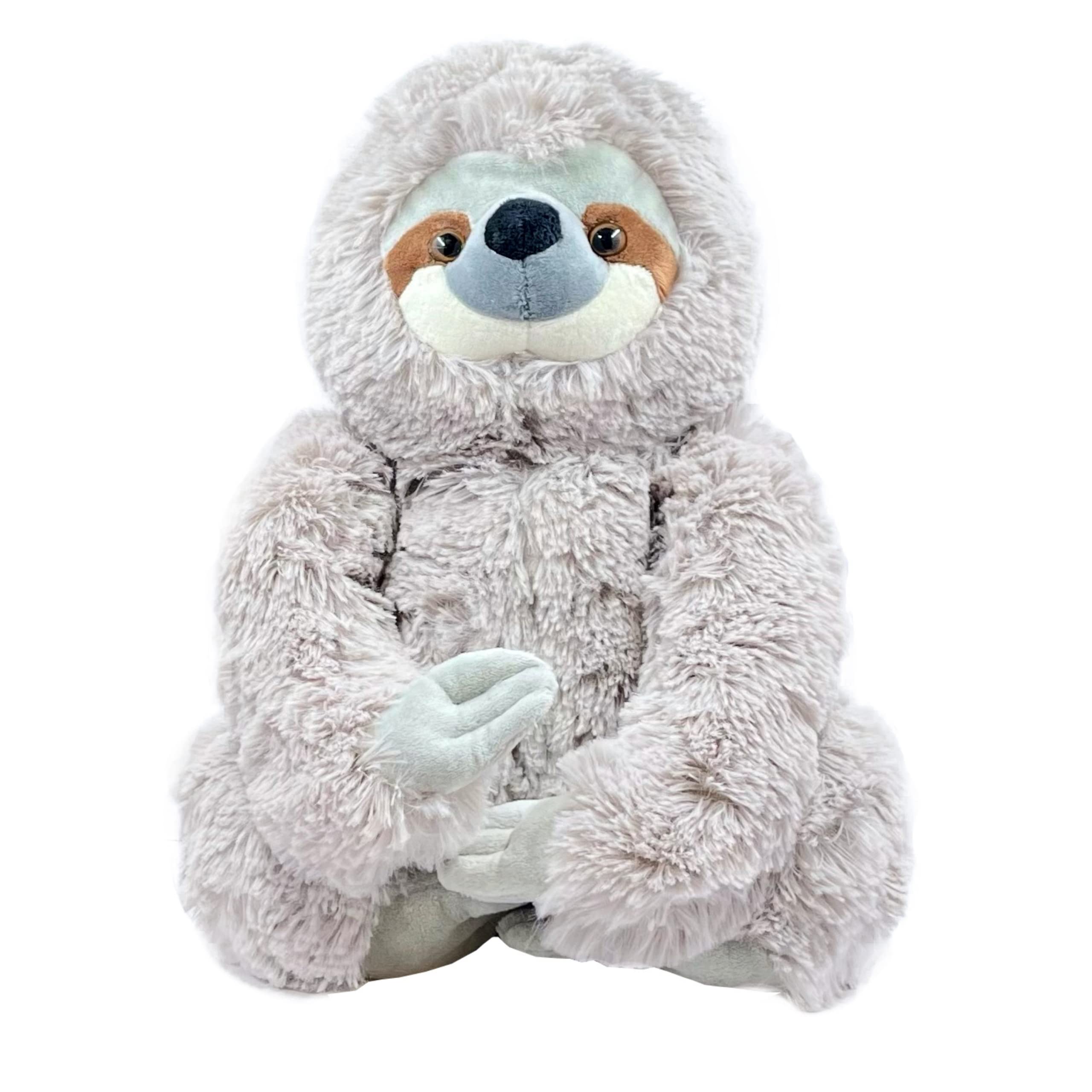 KINREX Realistic Sloth Stuffed Animal Plush Toy - 13 Inch Gray Three-Toed Sloth for Kids, Babies & Adults | Perfect Gift for Christmas, Birthday, Thanksgiving & Easter | Cute Nursery Decor, Stress Relief & Snuggling Companion