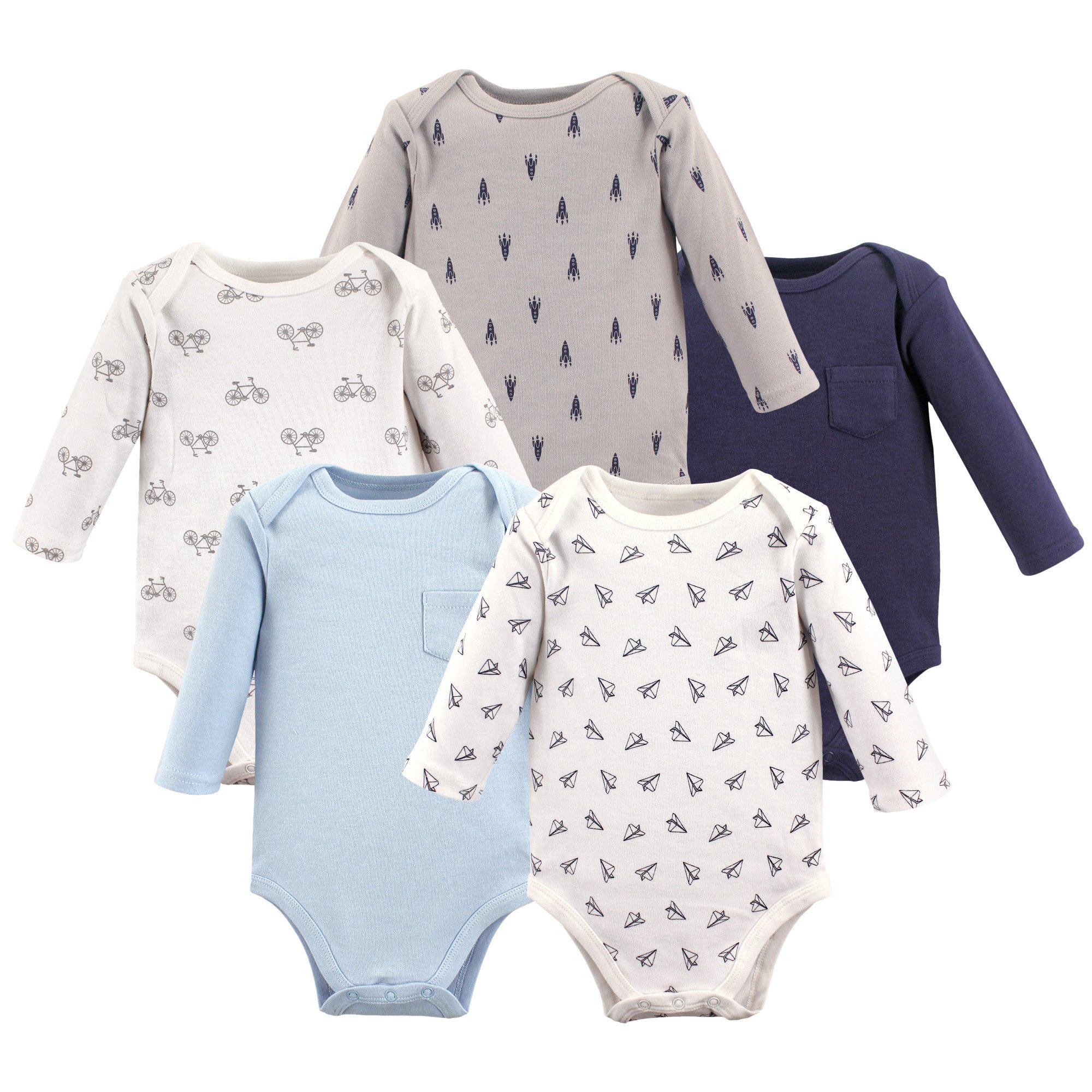 Hudson Baby Cotton Bodysuits - Soft Long-Sleeve for Infants - Playtime & Nursery Wear