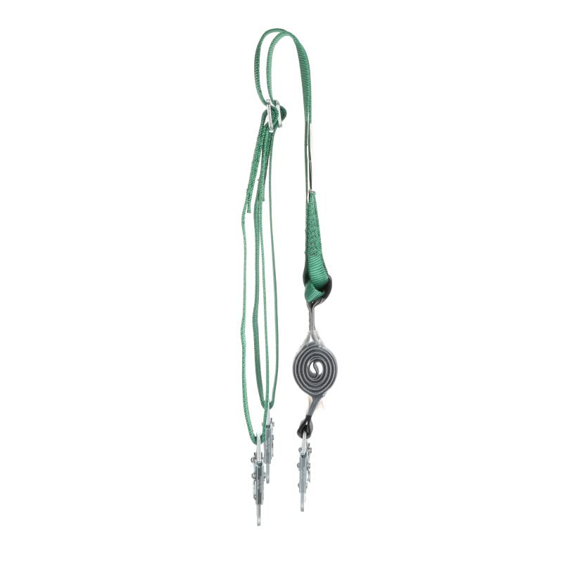 MSA 10191756 V-Series Shock Absorbing Safety Lanyard - 6ft Twin-Leg Fall Protection with 36C Small Snaphooks, Adjustable Polyester Web for Construction & Roofing Work | OSHA Compliant Safety Gear for Height Work