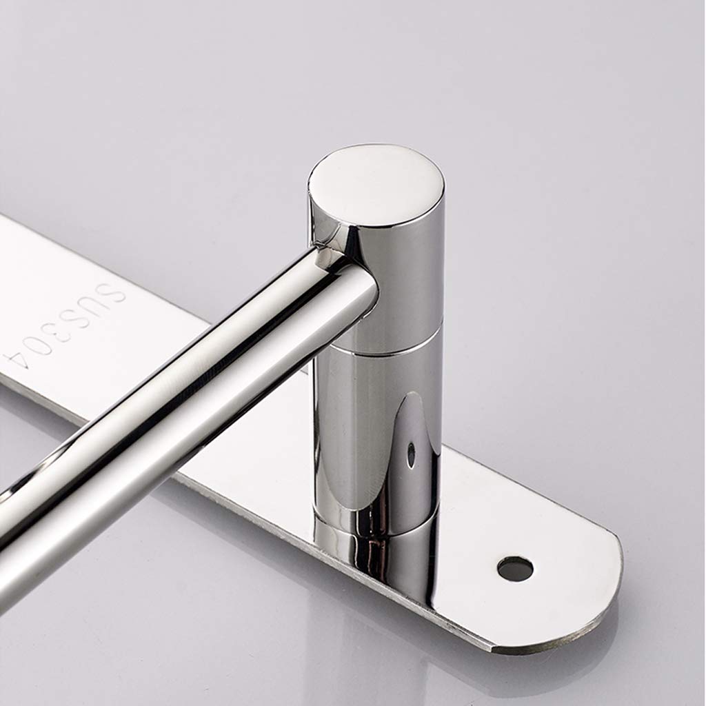 3-Tier Wall Mounted Stainless Steel Bathroom Towel Rack - Polished Chrome Towel Holder for Kitchen & Bathroom - Space Saving Storage Solution for Hand Towels, Washcloths and Bath Accessories