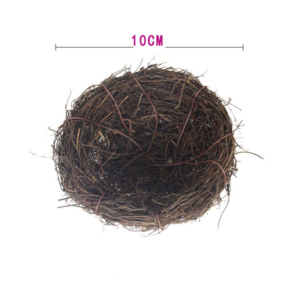 Amosfun 16pcs Artificial Bird Nest with Easter Eggs - Realistic Simulation Bird Nest Decor for Spring, Easter Table Centerpiece, Home & Garden Decoration