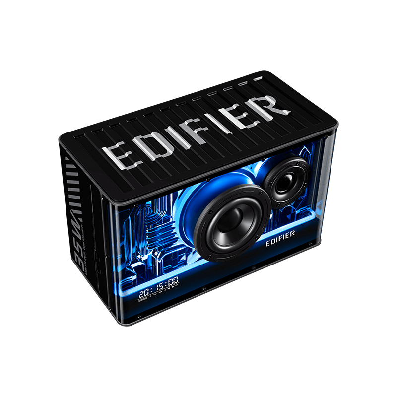 Edifier QD35 Premium Bluetooth Speaker with GaN Fast Charger - Wireless Tabletop Speaker for Home, Office & Outdoor Use