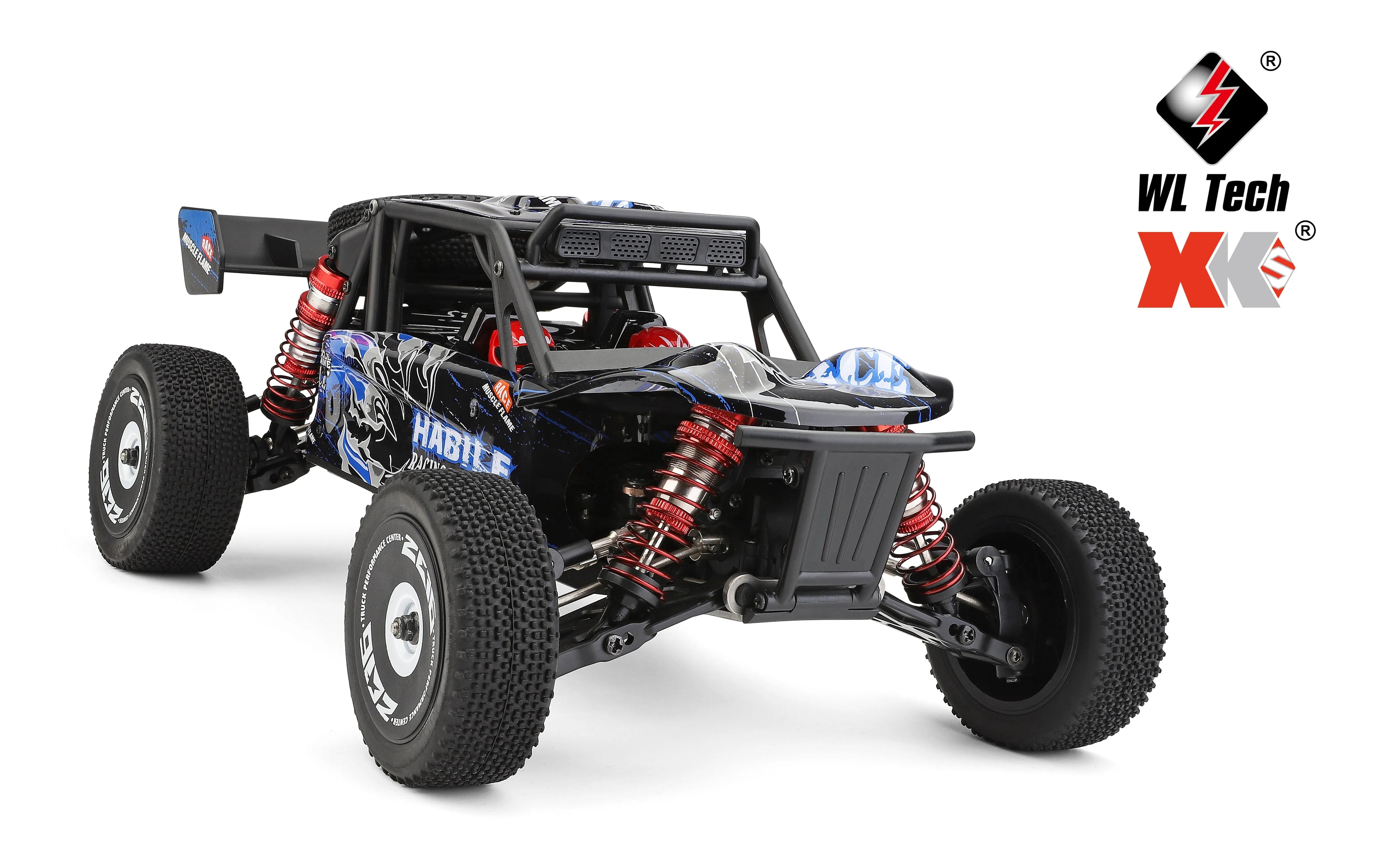 WLtoys 124018 1/12 Scale 2.4Ghz 4WD RC Car - 60km/h High Speed Off-Road Metal Chassis Remote Control Truck for Kids & Adults - Perfect for Outdoor Racing, Backyard Driving and Off-Road Adventures