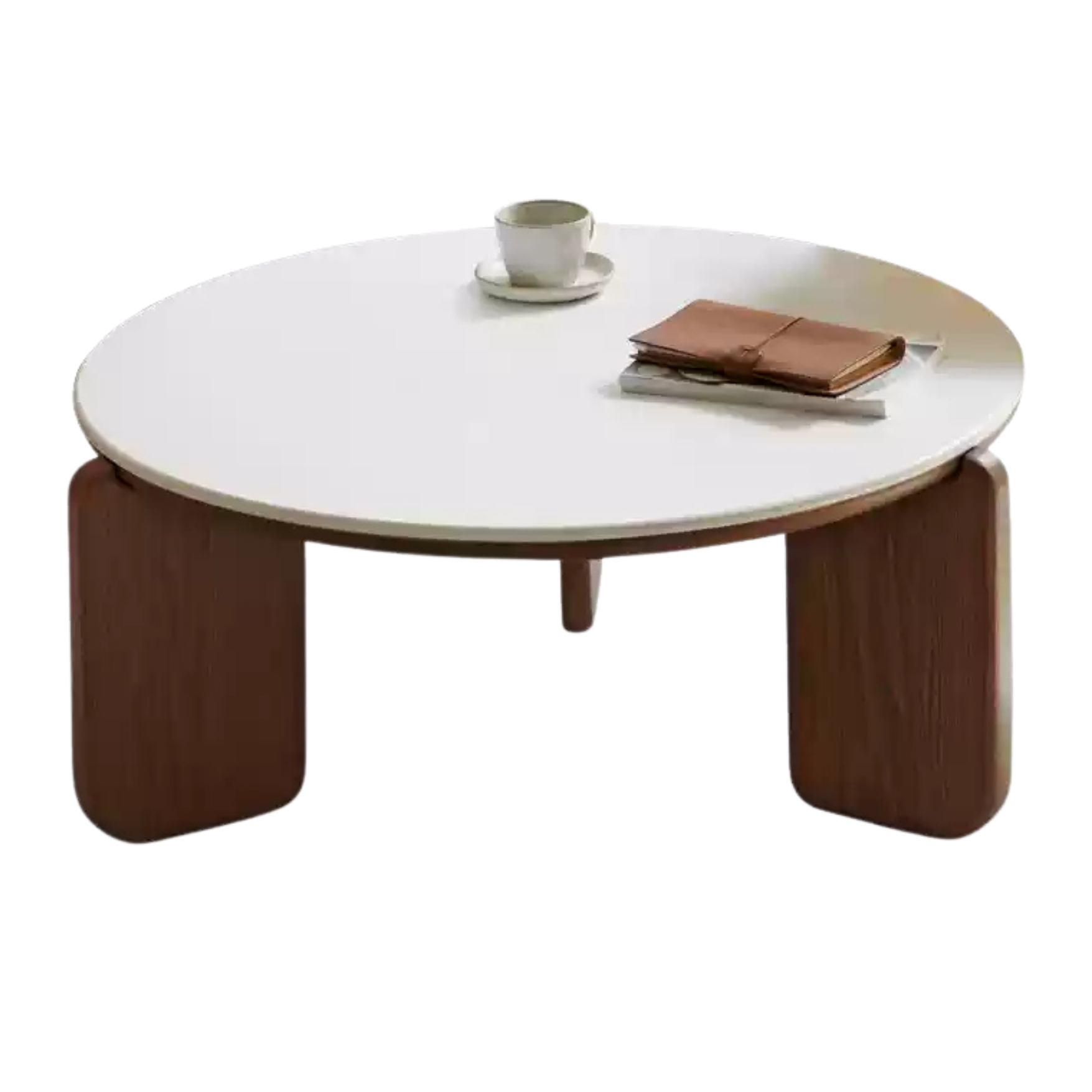 Solid Wood Coffee Table - Oak, Ash, Poplar with Slate Top | Rustic Modern Living Room Furniture for Home Decor & Entertainment Areas