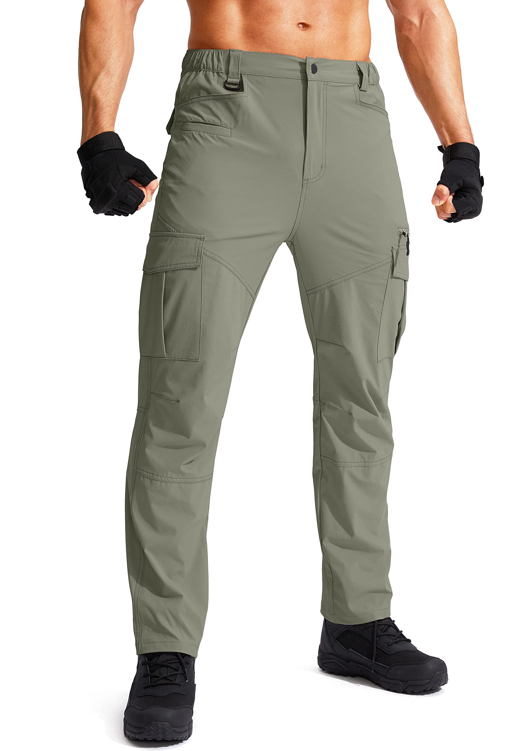 G Gradual Men's Ripstop Tactical Cargo Pants - Waterproof Stretch Hiking Pants with Multiple Pockets for Outdoor Work & Adventure | Perfect for Camping, Hiking, and Tactical Missions