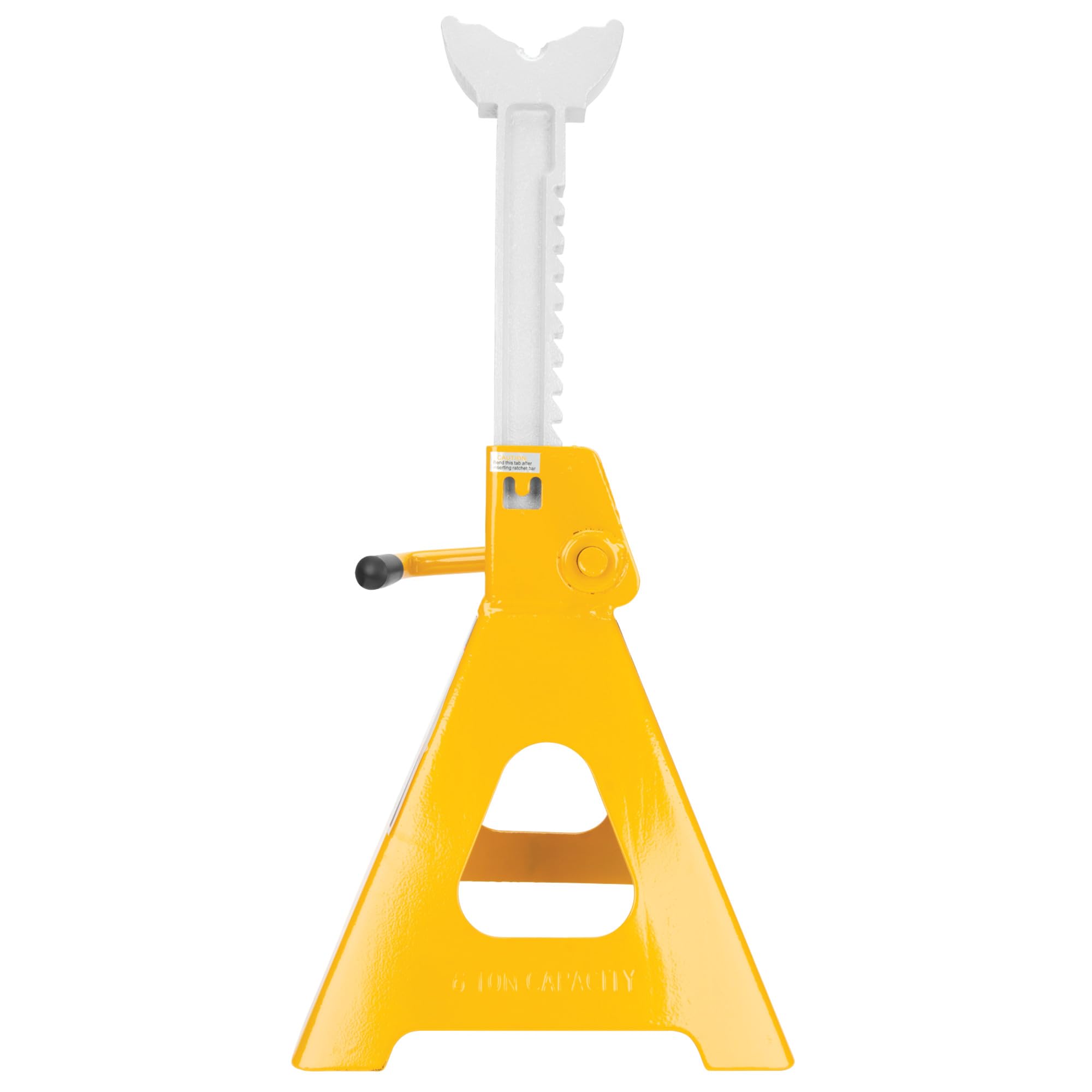 6-Ton Yellow Ratchet Jack Stand Set - Heavy Duty Vehicle Lift Support for Car Maintenance, Repair & Tire Changes - Performance Tool W41023