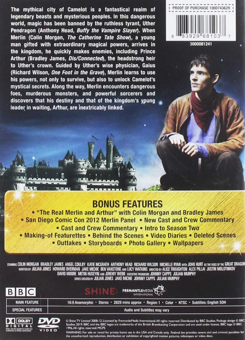 Merlin Complete Series DVD Gift Set - All Seasons Collection | Perfect for Fantasy Lovers & Medieval Drama Fans | Great for Binge-Watching & Gift Giving