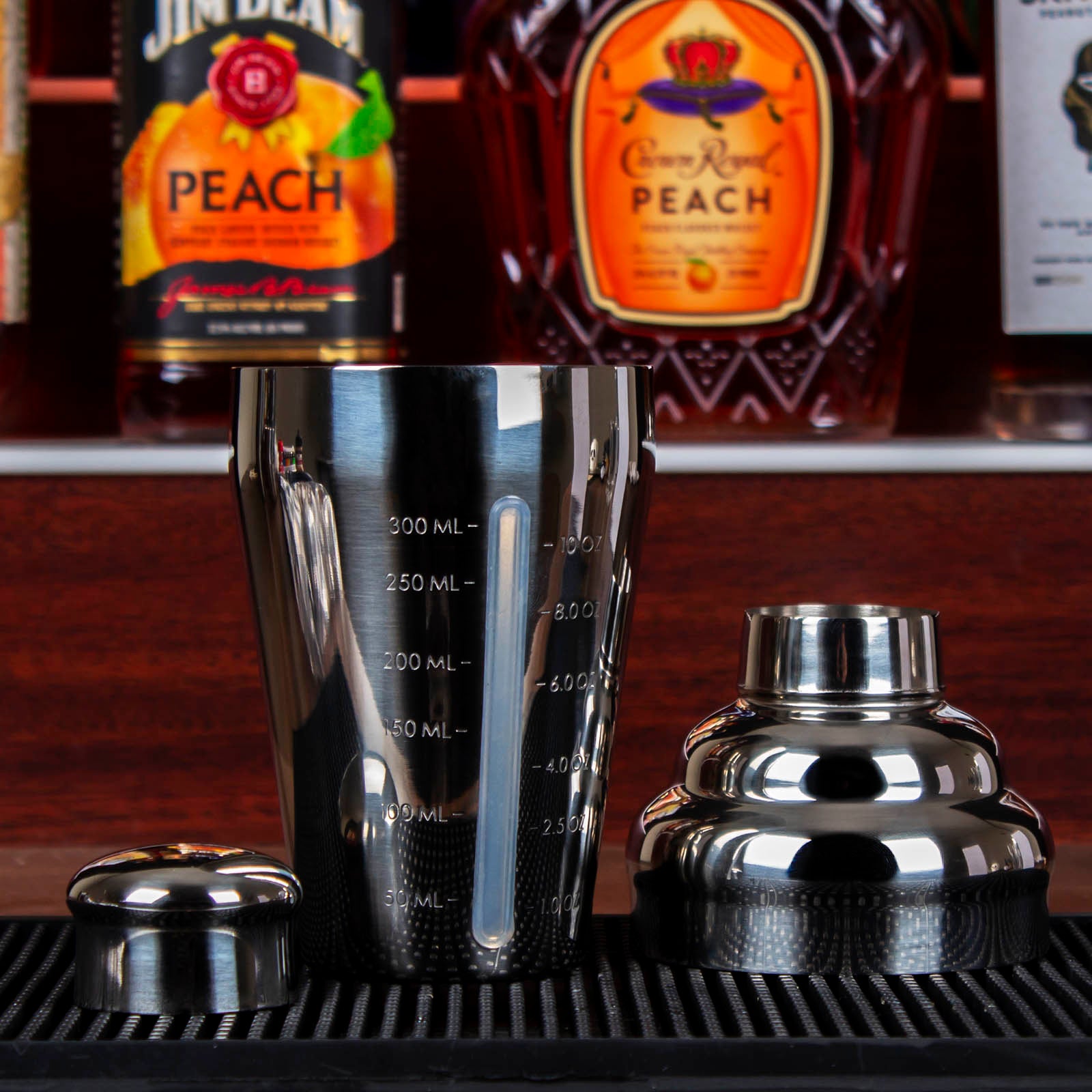 BarConic® Professional Stainless Steel Cocktail Shaker with Measuring Lines - Perfect for Bartenders, Home Mixology & Cocktail Parties