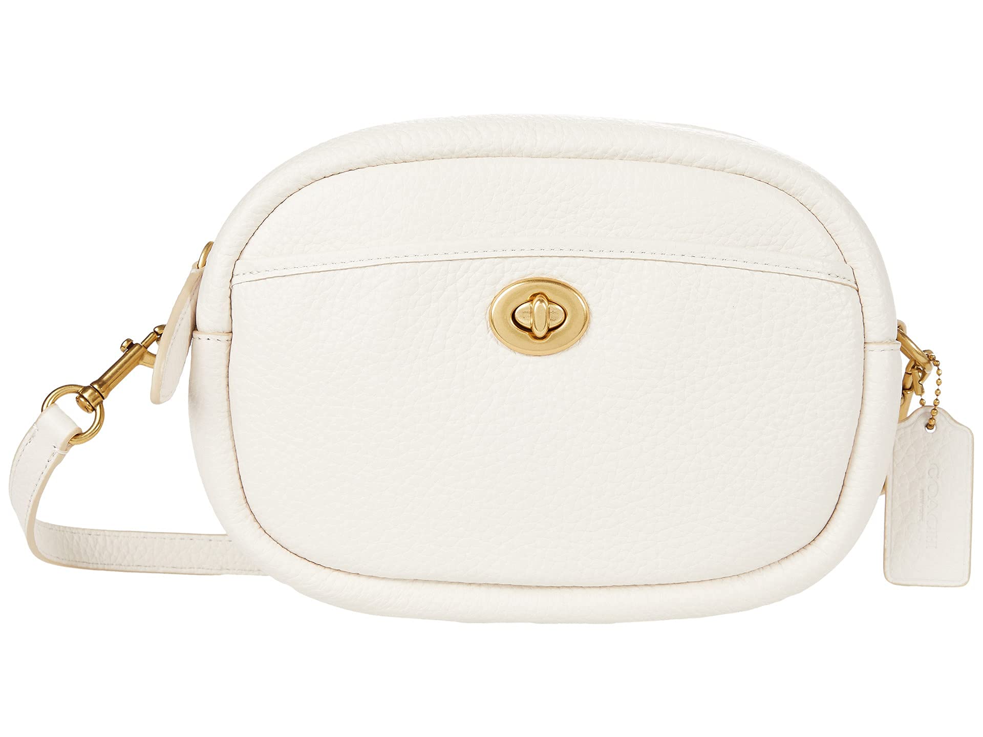 COACH Soft Pebble Leather Camera Bag with Adjustable Leather Strap - Stylish Crossbody Purse for Women, Perfect for Travel, Work & Everyday Use