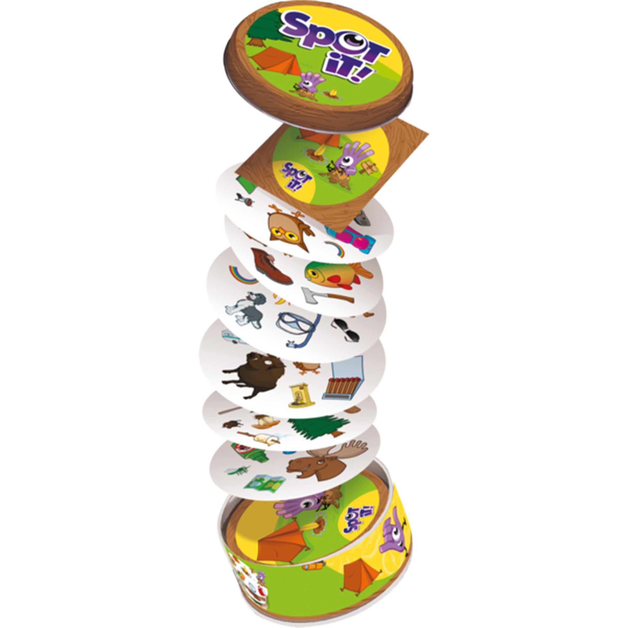 Spot It! Camping Card Game - Eco-Friendly Sleeve Edition | Fun Family Travel & Outdoor Adventure Game for Kids & Adults