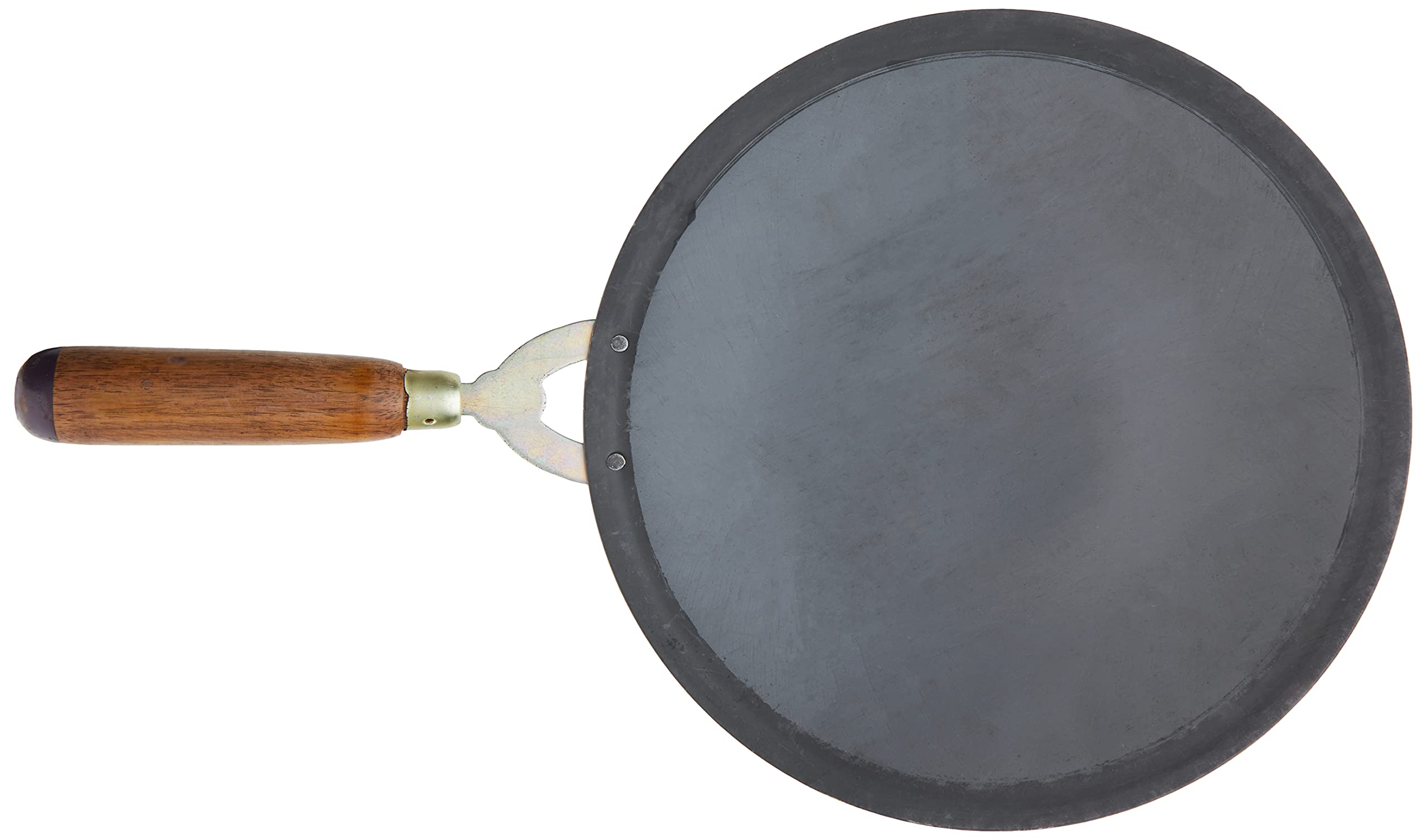12-Inch Concave Iron Tawa Griddle - Heavy Duty Indian Flatbread Pan for Roti, Chapati & Dosa - Perfect for Home Cooking & Restaurant Use