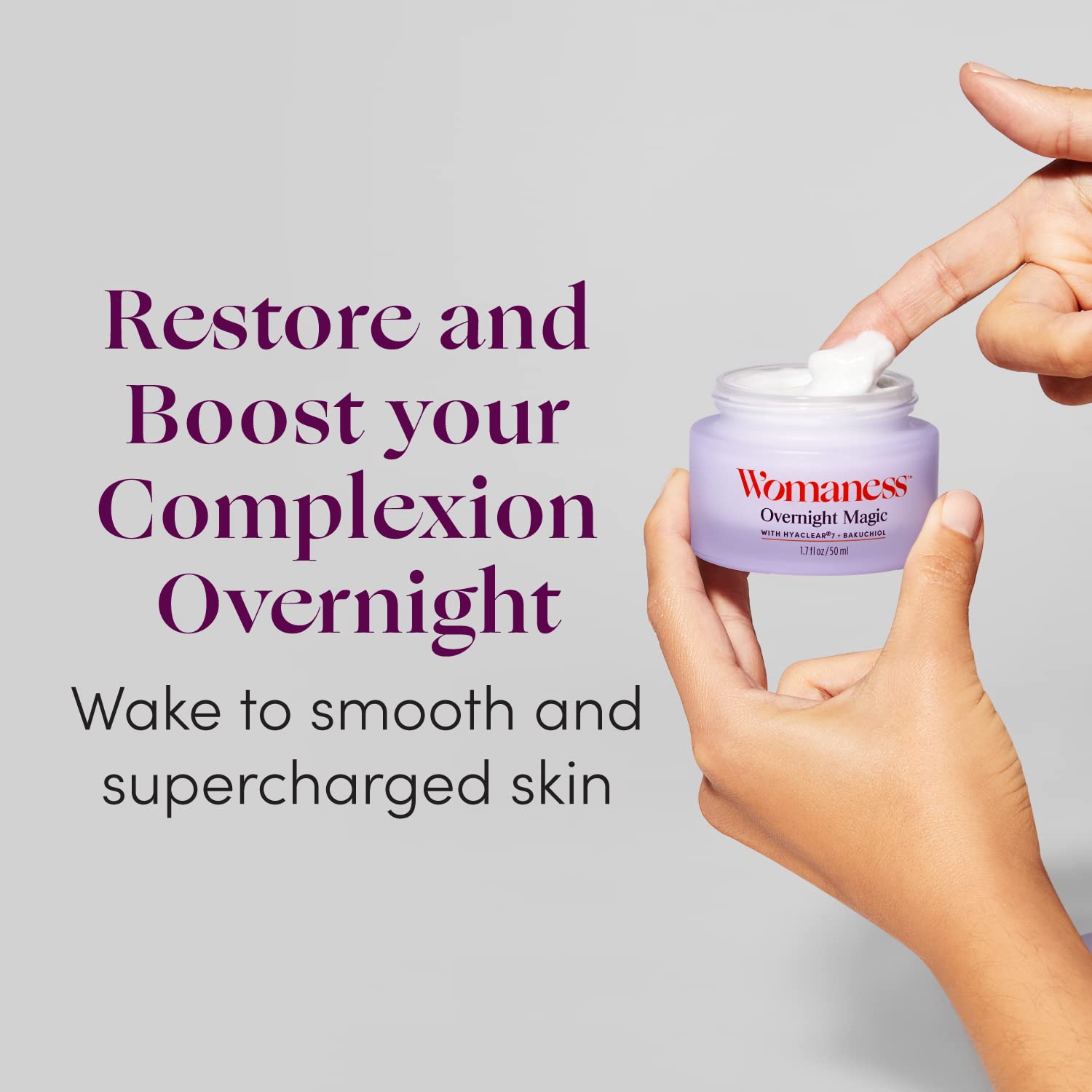 Womaness Menopause Skin & Neck Care Set - Retinol Serum, Moisturizer, Eye Cream & Overnight Face Cream for Anti-Aging & Hydration | Perfect for Nighttime Routine & Daily Skincare Regimen