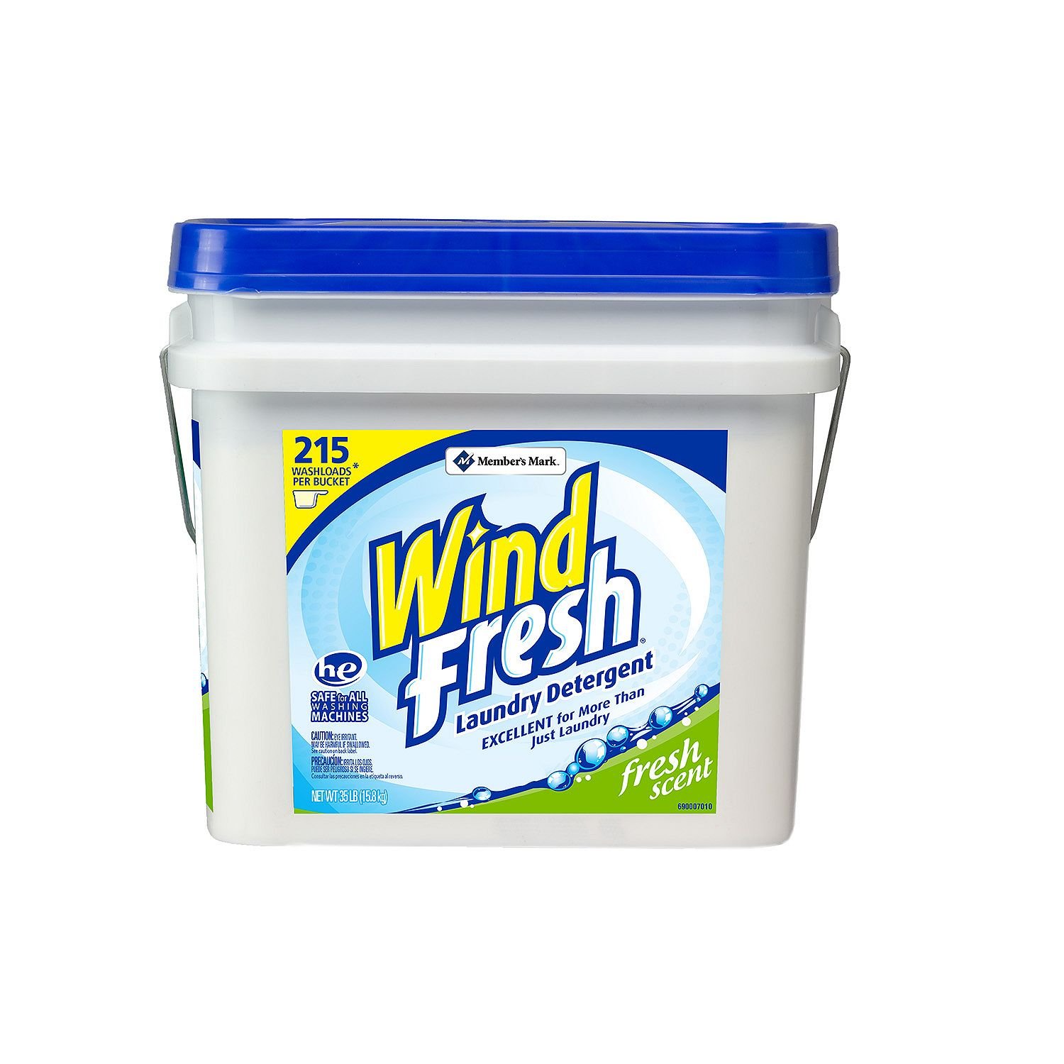 32.5 lb Laundry Detergent Bucket - High-Efficiency HE Safe, Fragrance-Free for All Machines | Perfect for Large Families, Laundromats & Commercial Use