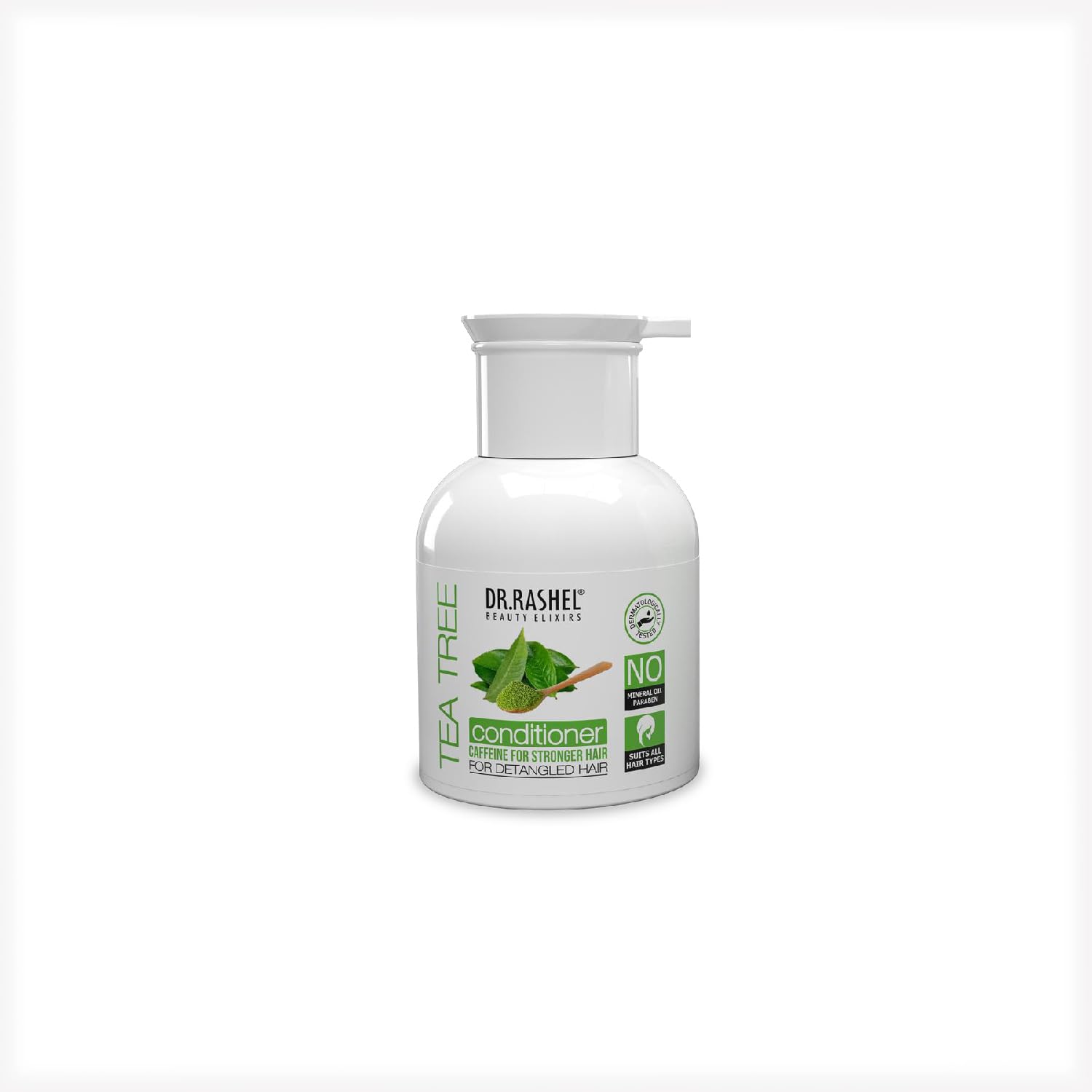 DR.Rashel Tea Tree Anti-Dandruff Conditioner with Caffeine & Tea Tree Oil - Promotes Healthy Scalp, Smooth & Detangled Hair for Men & Women (200ml) | Ideal for Daily Hair Care & Dandruff Control