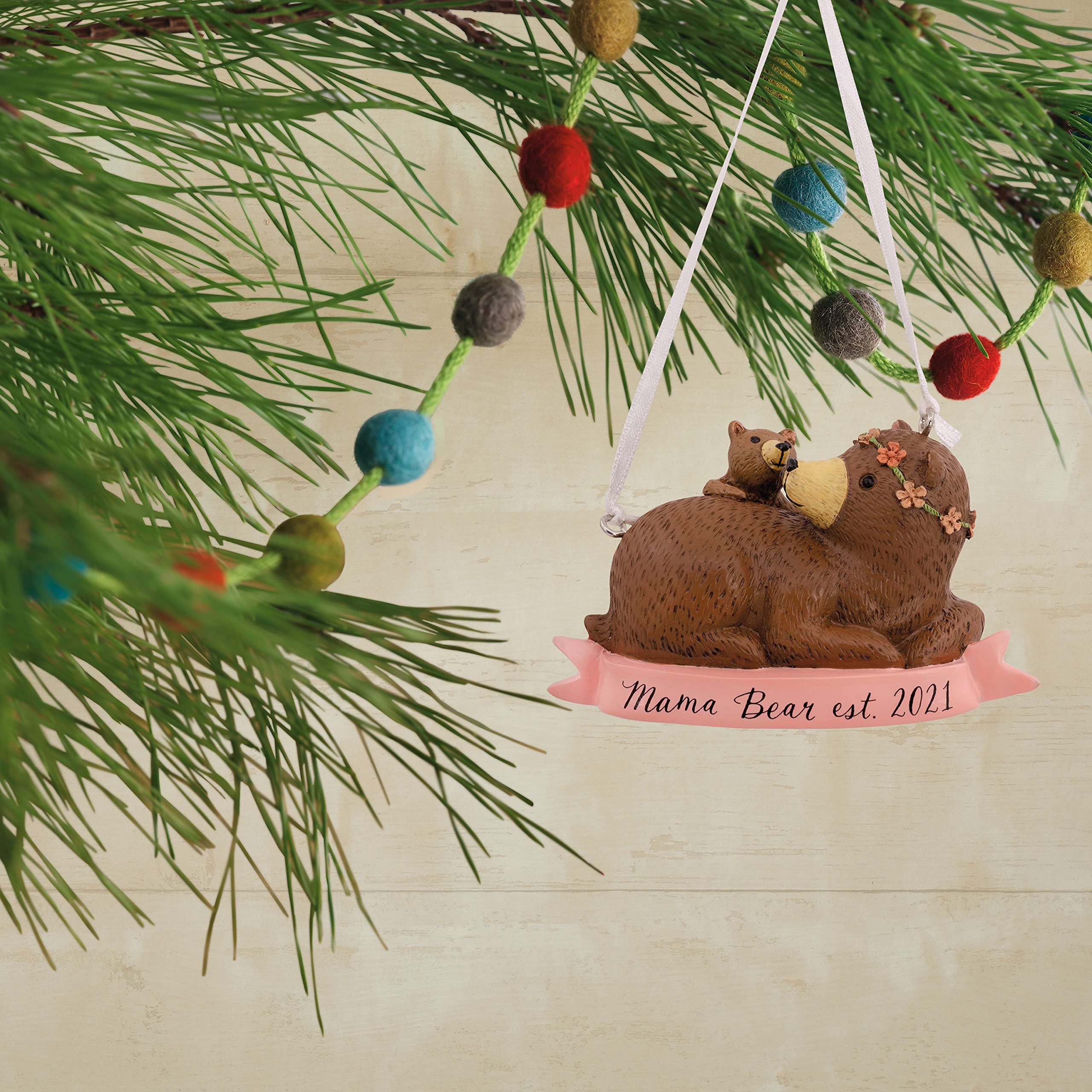 Hallmark Mama Bear New Mom 2021 Christmas Ornament - Perfect Gift for New Mothers, First Christmas Keepsake, Holiday Tree Decoration for Baby's First Christmas