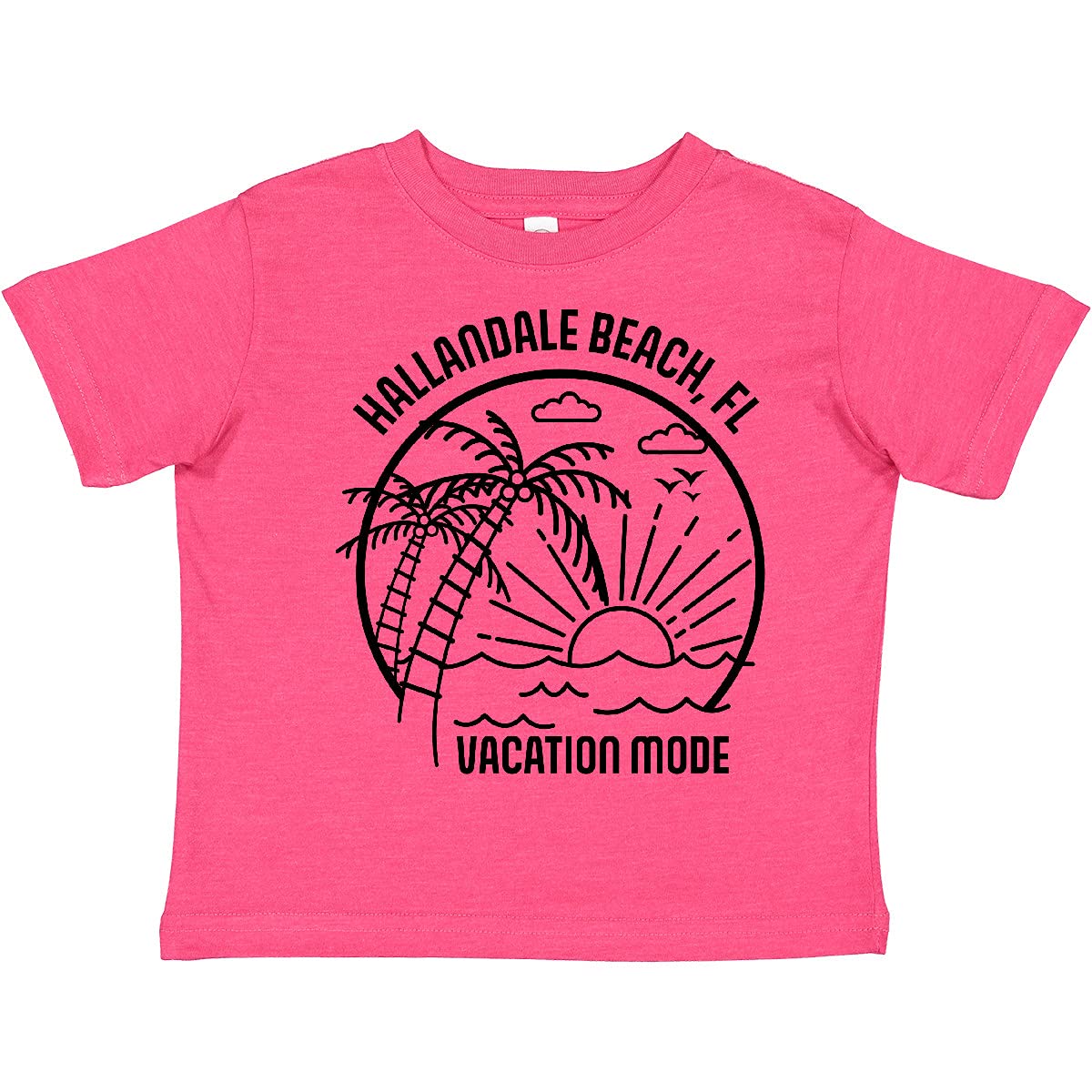 Inktastic Summer Vacation Mode Hallandale Beach Florida Toddler T-Shirt - Cute Florida Beach Outfit for Toddlers, Boys & Girls - Perfect for Family Vacations, Beach Trips & Summer Fun
