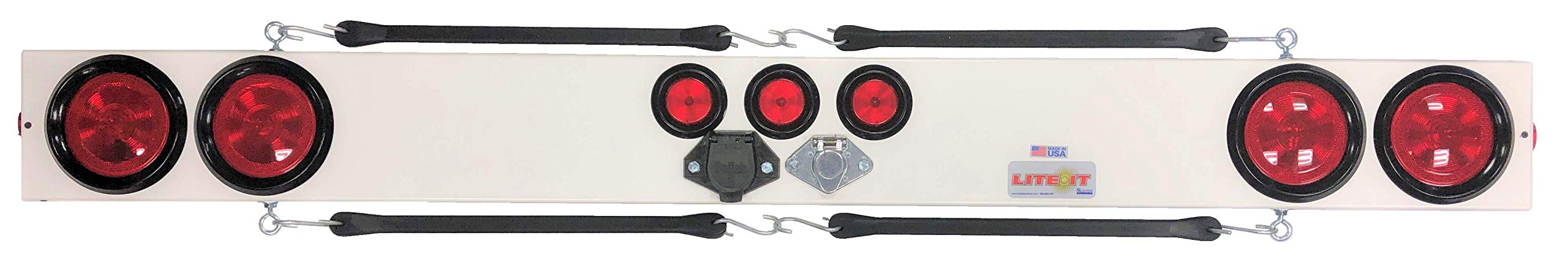 Custer WP60R 60 Inch Round LED Light Bar - 4 Pin & 7 Pin Connector - White Off-Road Lighting for Trucks, ATVs, UTVs - Perfect for Night Driving, Camping & Outdoor Adventures