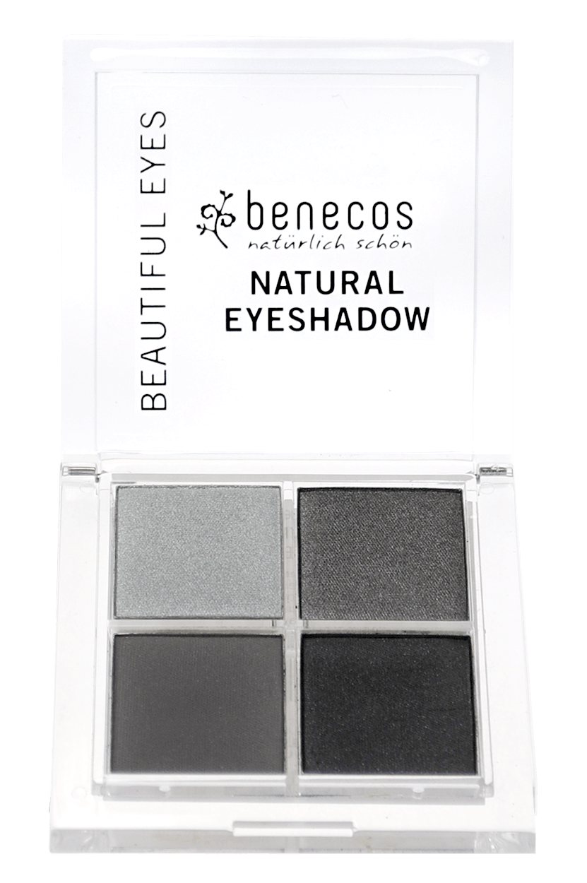 Benecos Natural Eyeshadow Quattro - Smokey Eyes Palette, Vegan & Cruelty-Free Makeup for Dramatic Eye Looks | Perfect for Night Out, Date Night, and Special Occasions