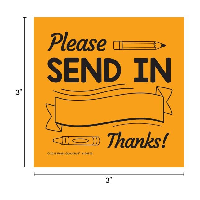 Really Good Stuff School-to-Home Sticky Note Reminders 6 Pack (600 Pages) - Perfect for Parent-Teacher Communication & Classroom Organization