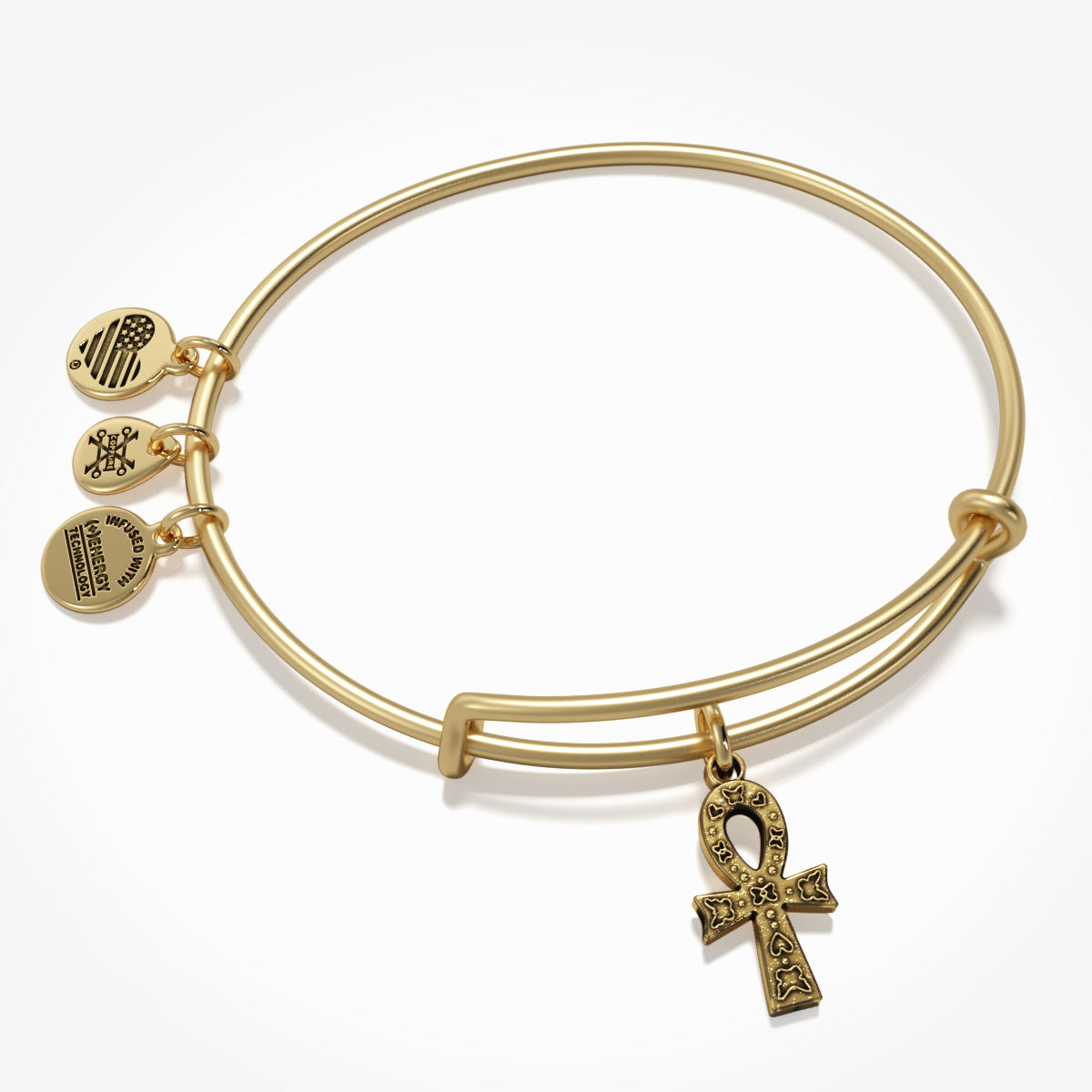 Ankh Charm Bangle Bracelet - Egyptian Symbol of Life Jewelry - Perfect for Spiritual Protection, Boho Fashion & Gift Giving