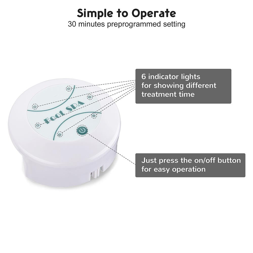 Ionic Detox Foot Bath Spa Tub - Natural Detoxification System for Relaxation & Wellness - Perfect for Home Spa, Stress Relief & Foot Care