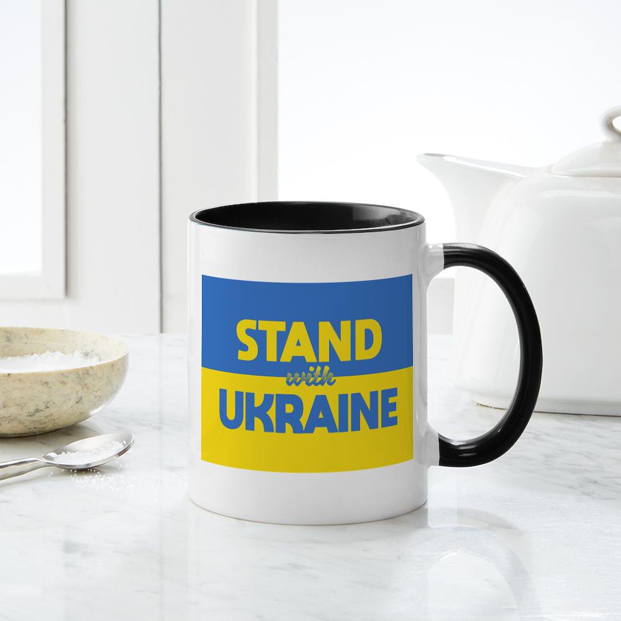 Stand With Ukraine 11 oz (325 ml) Ceramic Coffee Mug - Perfect for Home, Office & Gifts - Support Ukraine with Every Sip