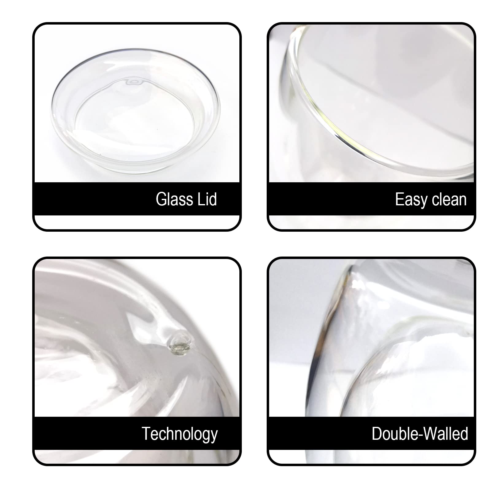 Premium Double-Walled Borosilicate Glass Coffee Mug - 15oz Insulated Cup for Hot & Iced Drinks - Perfect for Coffee, Tea, Milk - Ideal for Home, Office & Outdoor Use