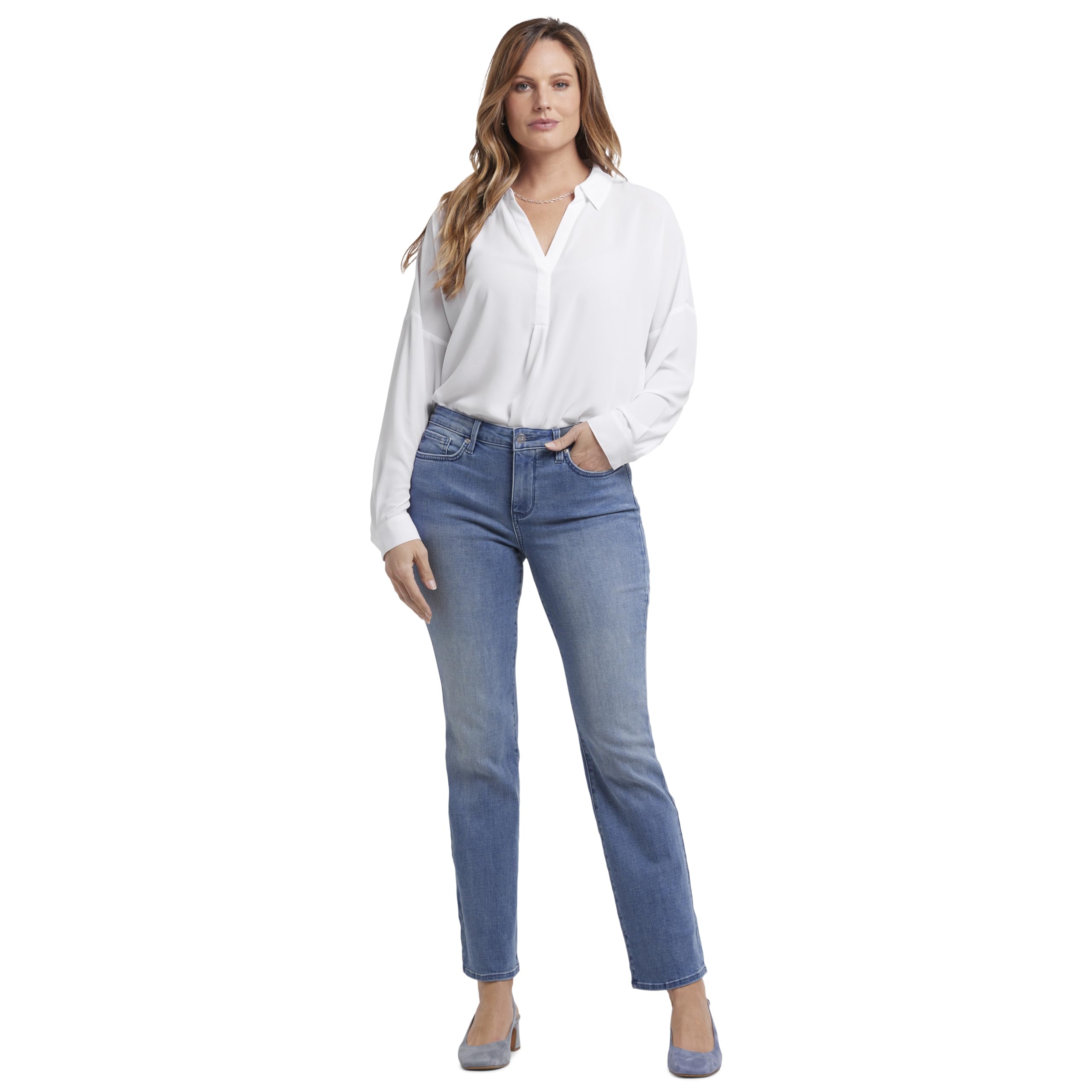 NYDJ Women's Barbara Bootcut Fit Denim Jeans - Comfortable Stretch Bootcut Jeans for Women, Classic Mid Rise, Flattering Fit - Perfect for Work, Casual Outings & Everyday Wear
