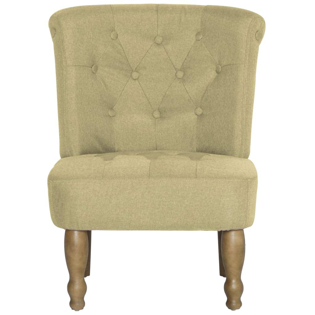 2-Piece Green Fabric Tufted French Accent Chairs - Upholstered Living Room Sofa & Club Chairs for Bedroom, Home Office, Hosting Room | Elegant Seating for Lounge, Reading Nook & Guest Reception