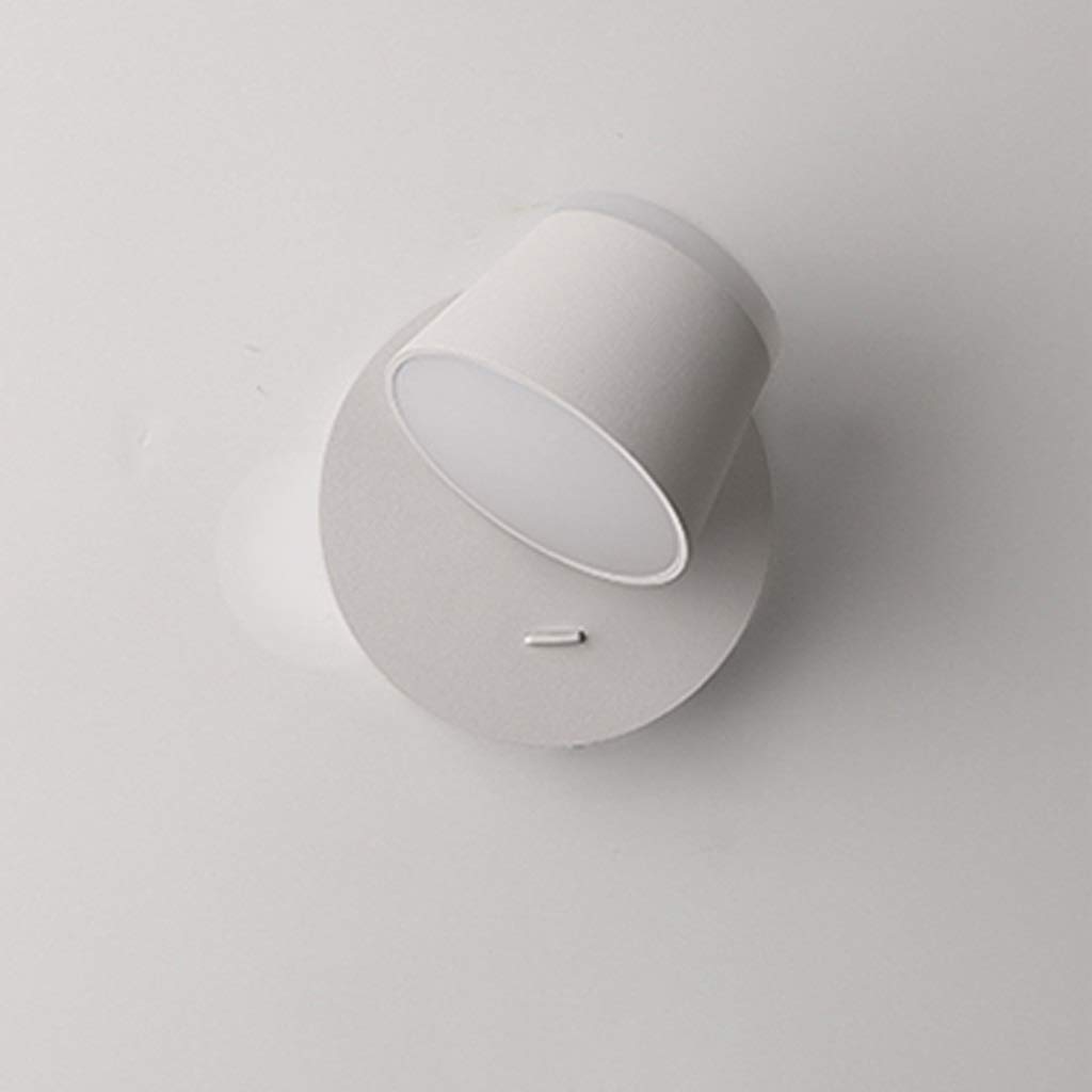 Modern LED Wall Lamps - Nordic Style Indoor Stair & Bedroom Wall Light with Switch, White/Black Wall Sconces for Reading - Perfect for Living Room, Hallway & Bedroom Lighting