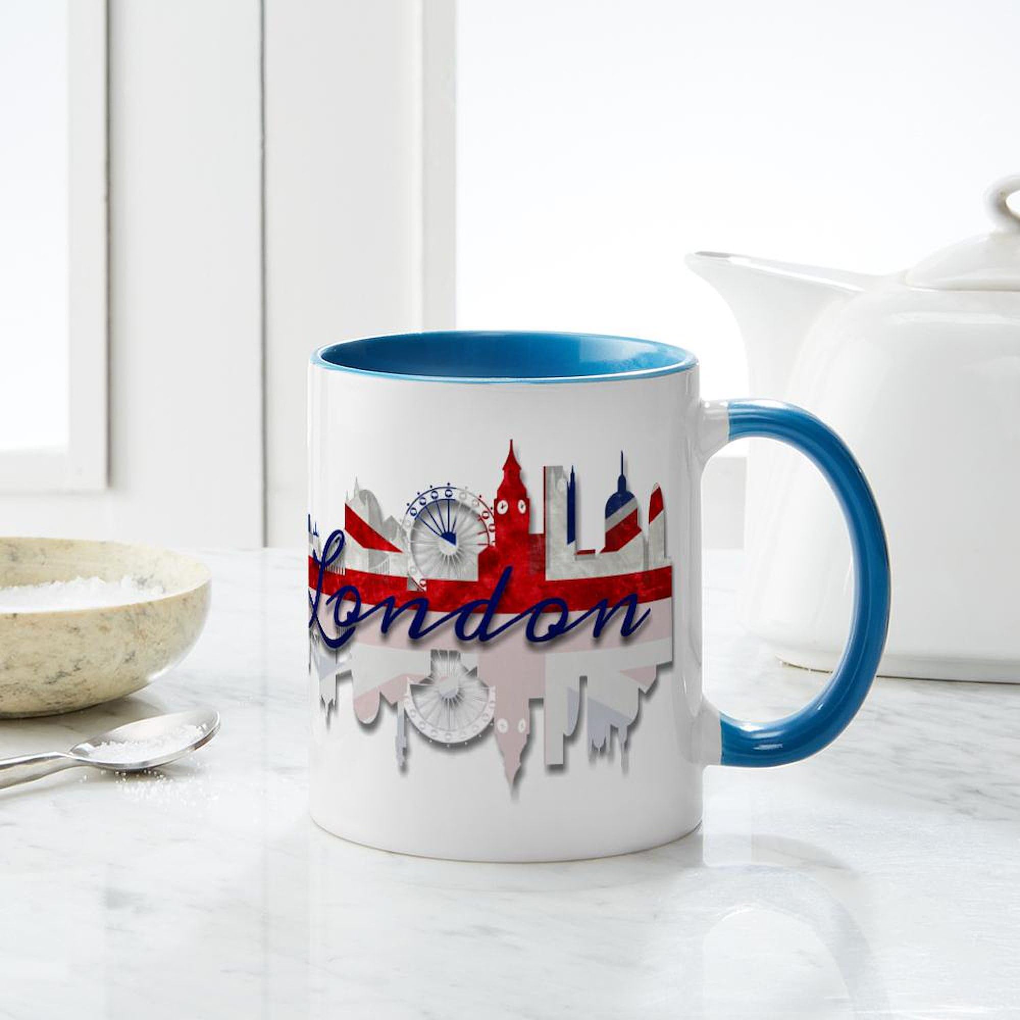 London Skyline Ceramic Coffee Mug 11 oz (325 ml) - Perfect for Tea, Hot Chocolate & Office Use - CafePress