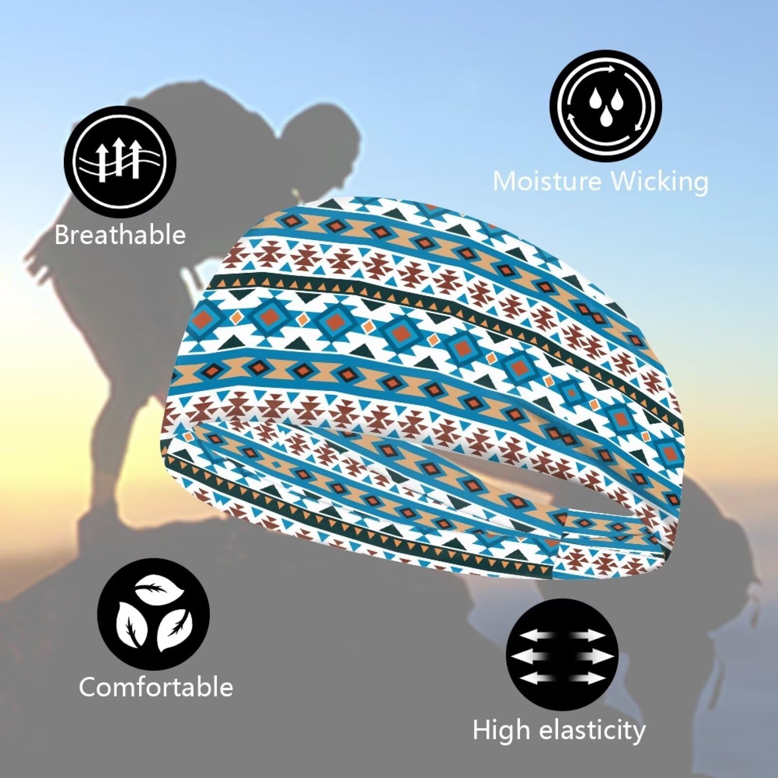 Xoenoiee Non-Slip Workout Headbands for Women & Men - Unisex Sports Sweatbands for Running, Yoga, Gym & Fitness - Perfect for Active Lifestyles and Intense Workouts