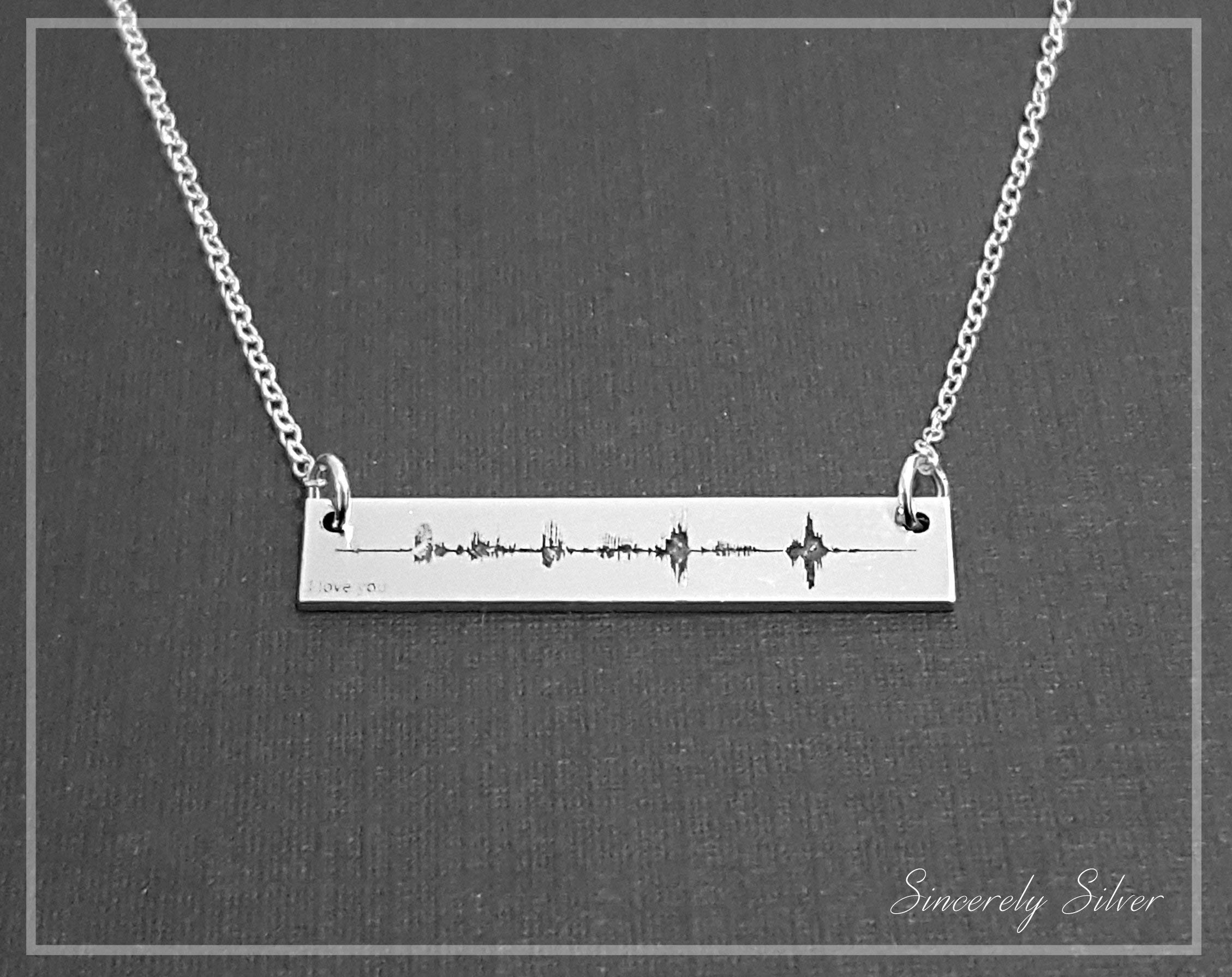 Personalized Sound Wave Necklace - Custom Voice Waveform Jewelry for Anniversary, Wedding & Romantic Gifts | Perfect for Couples, Music Lovers & Special Occasions