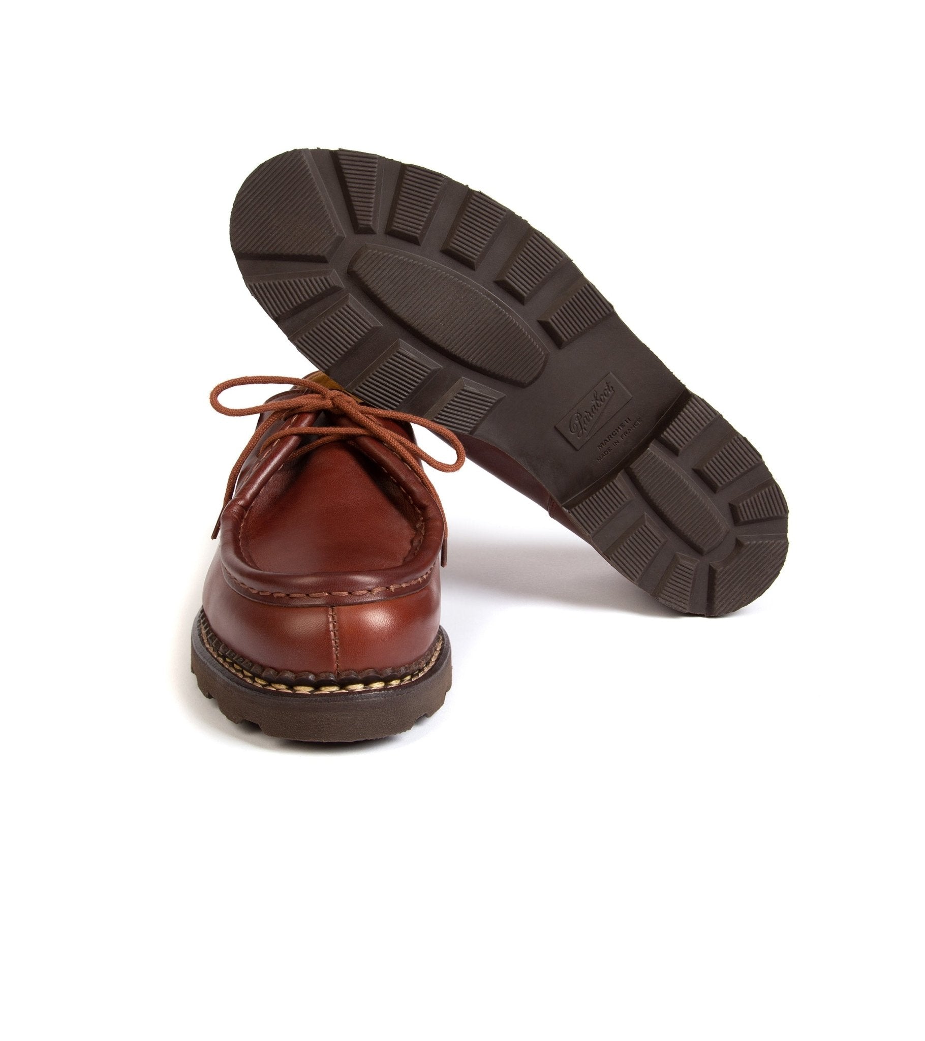 Paraboot Michael Men's Leather Shoes - Brown Genuine Leather Casual Loafers for Walking & Travel | Comfortable & Stylish Footwear for Work, Office & Everyday Wear
