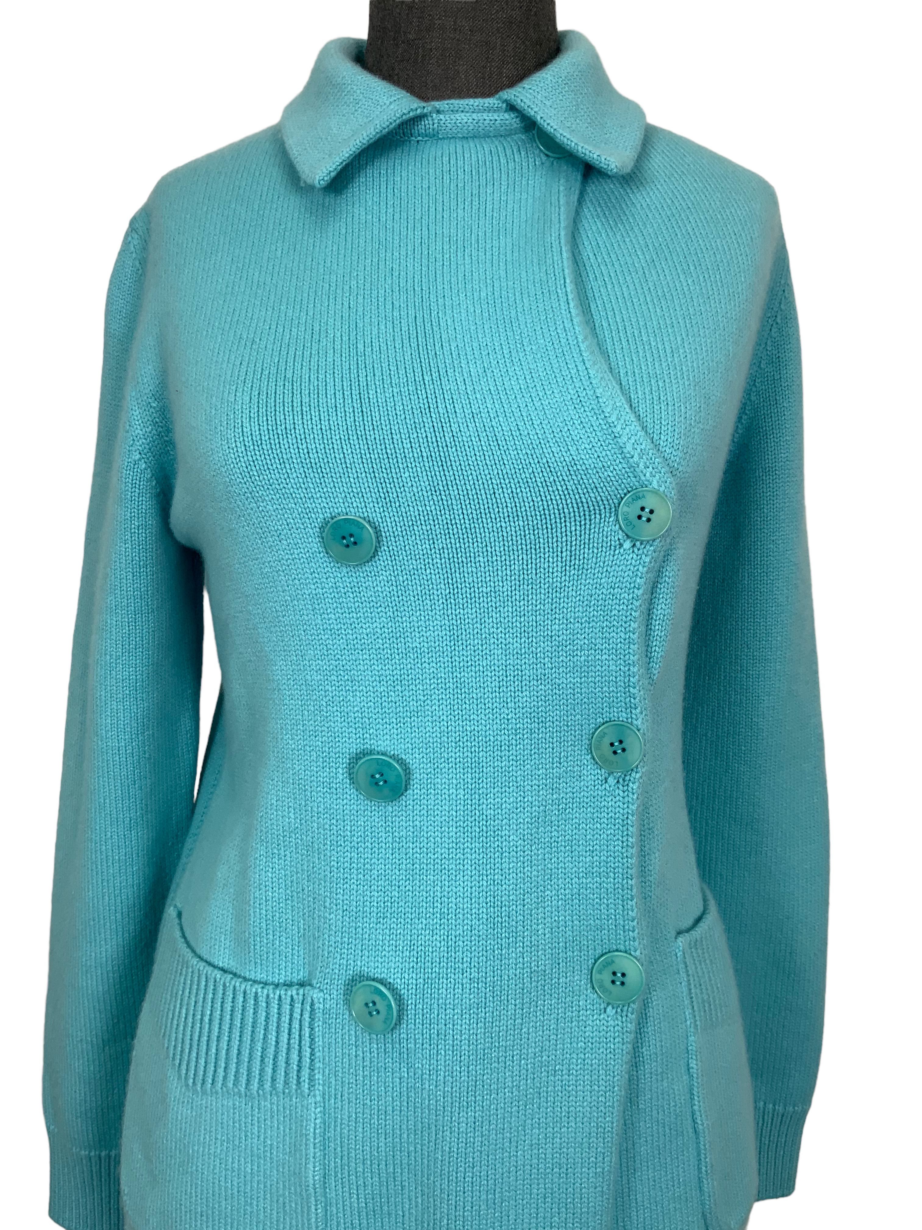 Loro Piana Baby Cashmere Double Breasted Sweater for Women - Size S - Ultra Soft Luxury Knitwear for Winter & Special Occasions