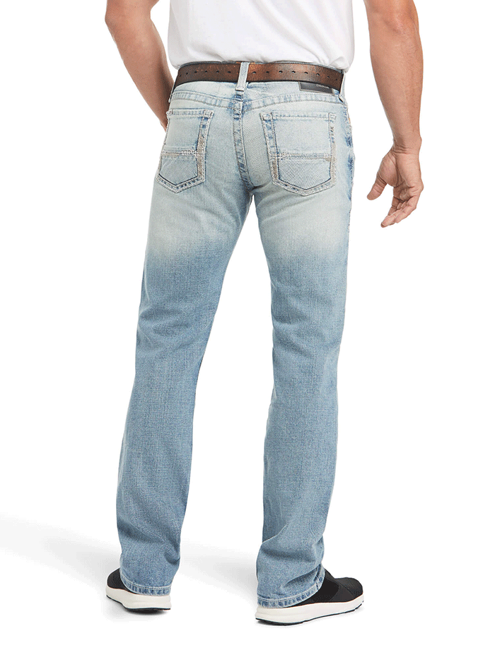 Ariat Men's M7 Rocker Stretch Stirling Stackable Straight Leg Jean Shasta - Comfortable Work & Casual Denim Pants for Ranch, Riding & Everyday Wear