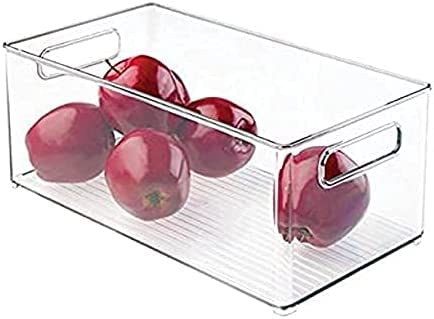 UPGRADED 6-Pack Clear Plastic Storage Bins with Handles - 10