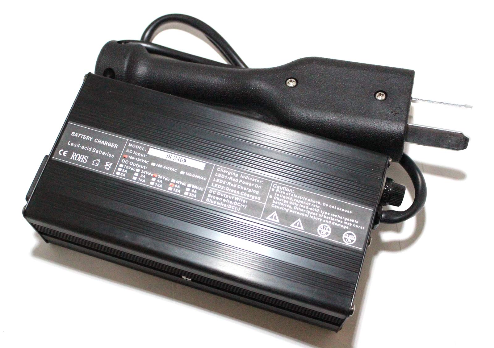 36V 5A Golf Cart Charger for Club Car, EZGO, Yamaha - Fast Charging & Durable