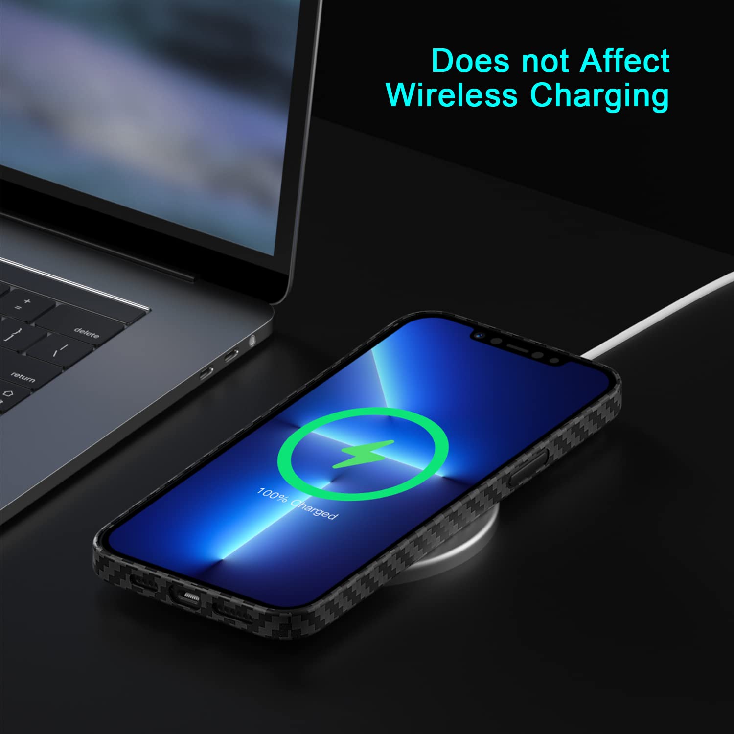 Ultra-Thin 0.5mm Real Carbon Fiber Case for iPhone 13 Pro Max - Military-Grade Drop Protection & Durable Aramid Fiber Cover - Slim Protective Skin Case (Black) - Perfect for Outdoor Adventures, Business Travel & Daily Use
