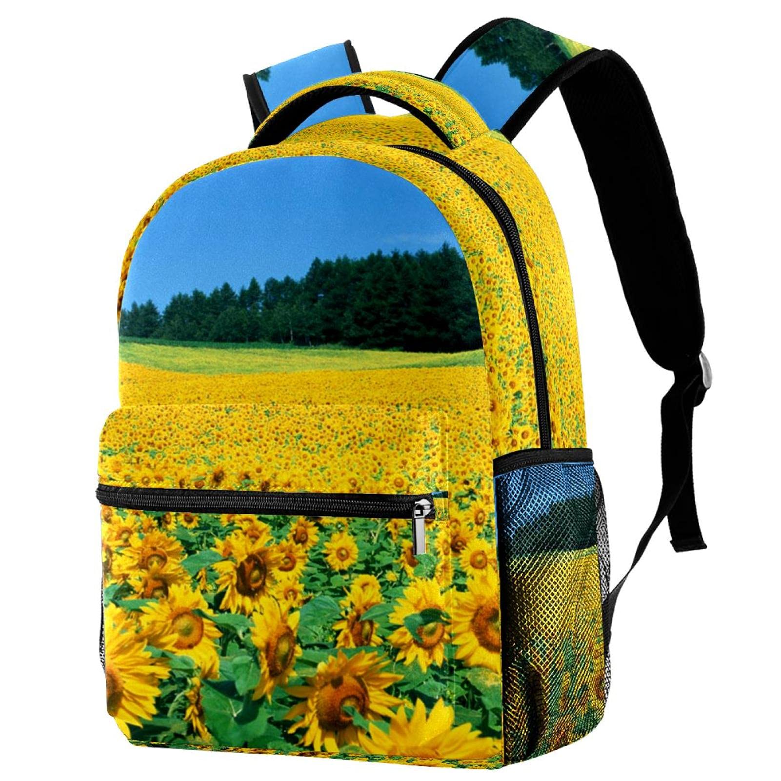 Stylish Sunflower Print Women's Casual Daypack Backpack - High Capacity Rucksack for Travel, School & Work | Perfect Bookbag for College, Commuting & Outdoor Adventures
