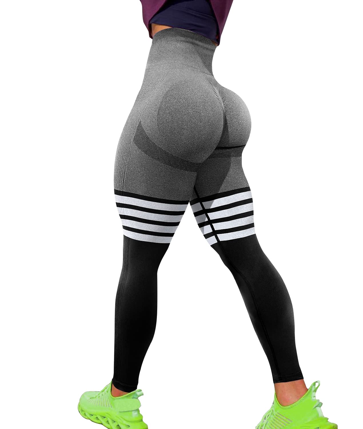 STARBILD Women's High Waist Seamless Yoga Pants - Tummy Control Workout Leggings with Scrunch Butt for Gym, Running & Lounge Wear